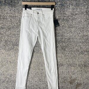 Joe's Jeans Jeans Womens 24 White Skinny Ankle Flawless Raw Hem Stretch A51SKNAU